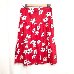 J. Crew red cotton skirt